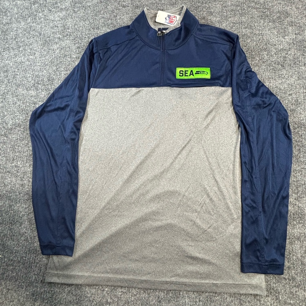 Seattle Seahawks NFL Team Apparel Quarter Zip Jacket Size Large New with Tags